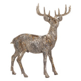 Vintage stílusú szarvas dekoráció elölnézetben, rusztikus árnyalatokkal