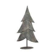 Junker szürke bádog dekor fenyőfa 68 cm magas, antikolt felülettel