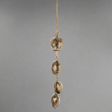 Aranyszínű karácsonyi kolomp szett.