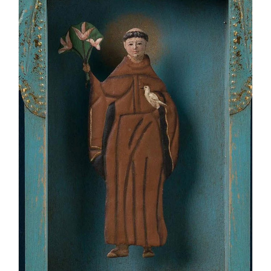 Szent Ferencet ábrázoló dioráma.