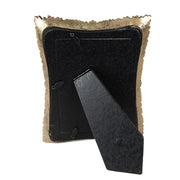 Levél díszes, antik aranyszínű asztali fényképtartó képkeret.