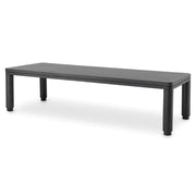 Grafitszürke színű tölgyfurnérból készült, formatervezett design étkezőasztal.