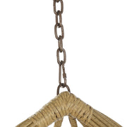 Aurora Nest műrattan kerti függőfotel erős rögzítőlánca és fém kampója közelről fotózva.