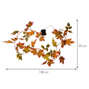 AUTUMN LED-es őszi levél girland méretábrával 180 cm