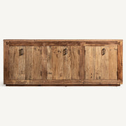 Natúr színű, újrahasznosított fenyőfából készült, kézműves tálaló.