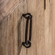 Natúr színű, újrahasznosított fenyőfából készült, kézműves tálaló.