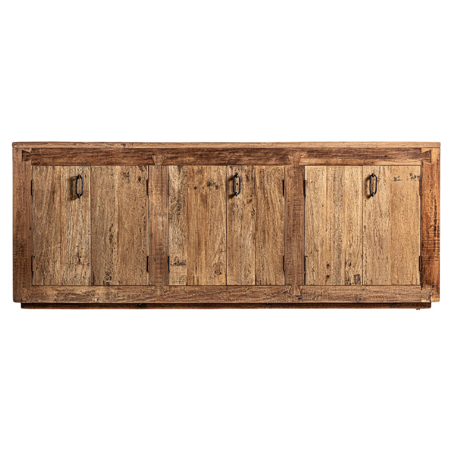 Natúr színű, újrahasznosított fenyőfából készült, kézműves tálaló.