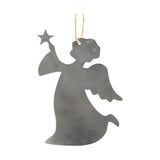 Fémből készült, függeszthető kialakítású angyal sziluett figura.