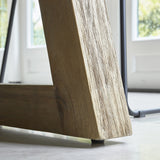 BALI 240 cm fa étkezőasztal alsó szerkezeti részlete, stabil tartós kivitel