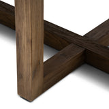 BALI japandi étkezőasztal 280 cm oldalnézeti részlet, vastag fa asztallap