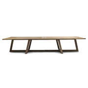 Óriás kőrisfa étkezőasztal 400 cm letisztult Japandi stílusban