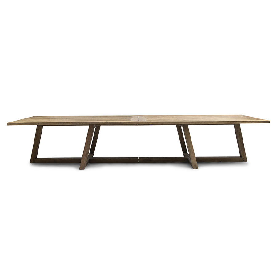 Óriás kőrisfa étkezőasztal 400 cm letisztult Japandi stílusban