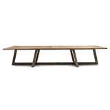 Óriás kőrisfa étkezőasztal 400 cm letisztult Japandi stílusban