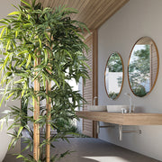 Mű bambusz növény modern beltérben elhelyezve