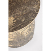 Dzsungelt ábrázoló, bambuszból készült dohányzóasztal.