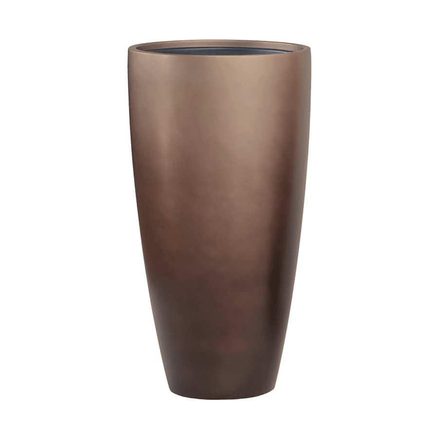 Matt Coffee árnyalatú kaspó 75 cm-es kivitelben, sima felülettel, modern formában.