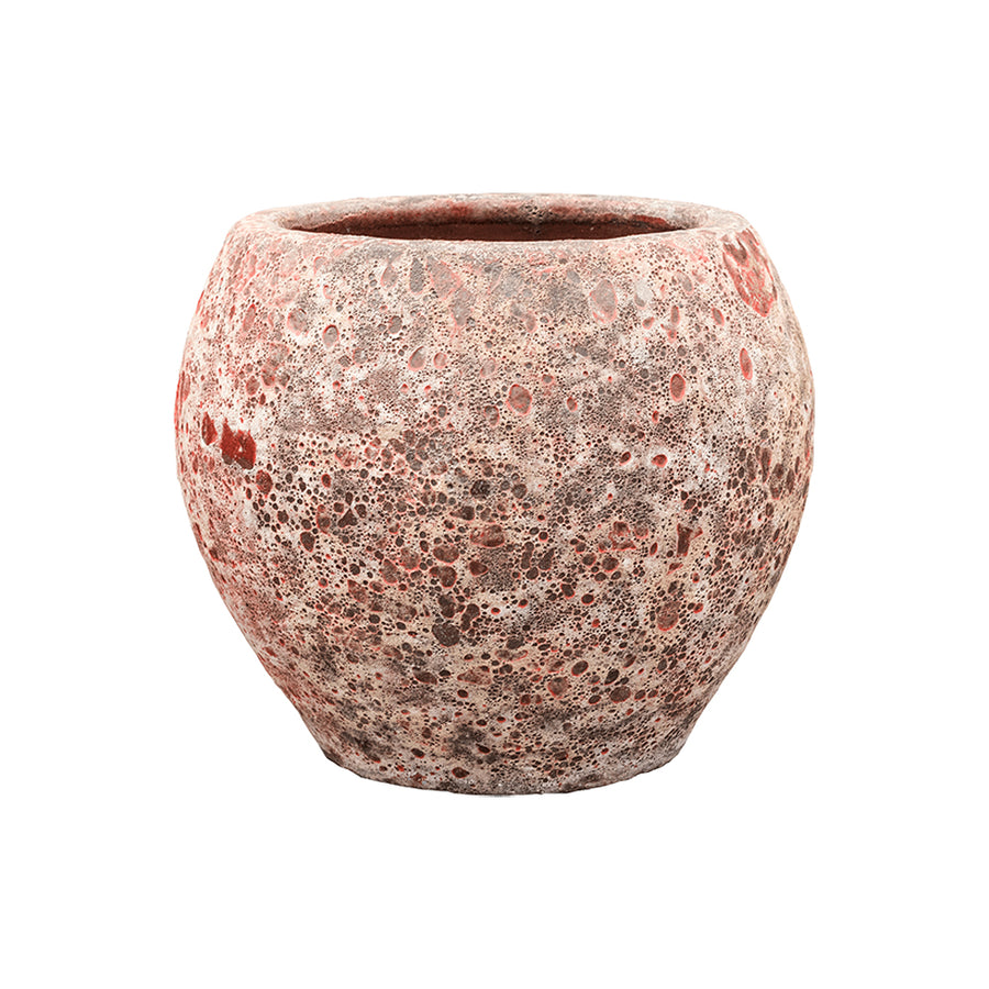 BAQ Lava Balloon Relic Pink kerámia kaspó 49 cm – rózsaszínes árnyalatú, texturált design kaspó kültérre és beltérre