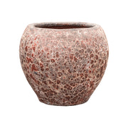 BAQ Lava Balloon Relic Pink kerámia kaspó 54 cm – karakteres, scratch off felületű, kerekded kaspó kézzel készítve