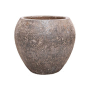 BAQ Lava Balloon kerámia kaspó 54 cm-es méretben, rusztikus rozsdás-fémes felülettel