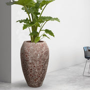 BAQ Lava Emperor Relic Pink kaspó növénnyel berendezett modern enteriőrben