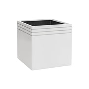 BAQ Line-Up Cube Matt White kaspó üresen, stúdióháttérben, 48 × 48 cm méretben