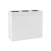 BAQ Line-Up Rectangle Matt White kaspó oldalnézetből, kiemelve a díszítővonalakat