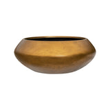 BAQ Metallic Bowl UFO matt honey kaspó 55 cm-es kivitelben, modern arany felülettel