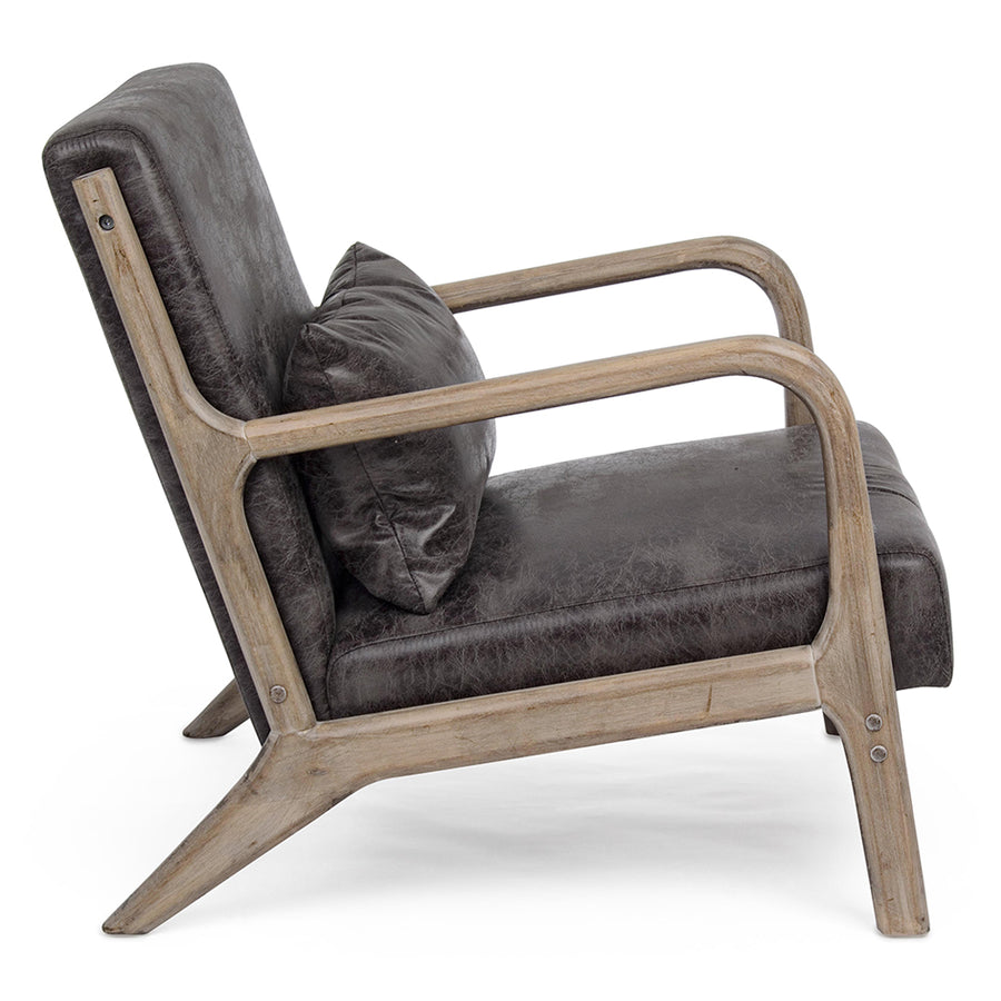 ANCILLA barna kaucsukfa-műbőr fotel