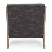 ANCILLA barna kaucsukfa-műbőr fotel