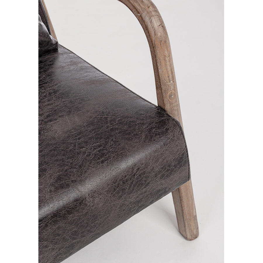 ANCILLA barna kaucsukfa-műbőr fotel