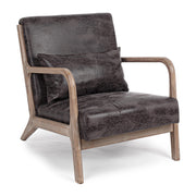 ANCILLA barna kaucsukfa-műbőr fotel