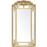 Barokkos megjelenésű,, fából készült, aranyszínű óriás falitükör.