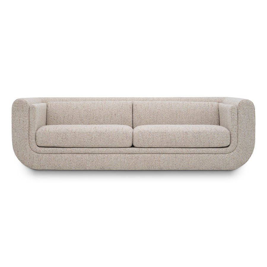 BARROW L bézs design kanapé 232 cm elölnézet Art Deco stílusban