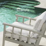 Sunbrella kültéri textil tulajdonságai UV-állósággal, fakulásállósággal és penészálló védelemmel