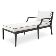 BELLA VISTA fekete Sunbrella® napozóágy bal oldali nézet