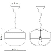 Formatervezett kortárs design függeszték lámpa.