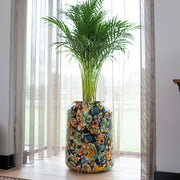 Kézműves fém dizájn kaspó.