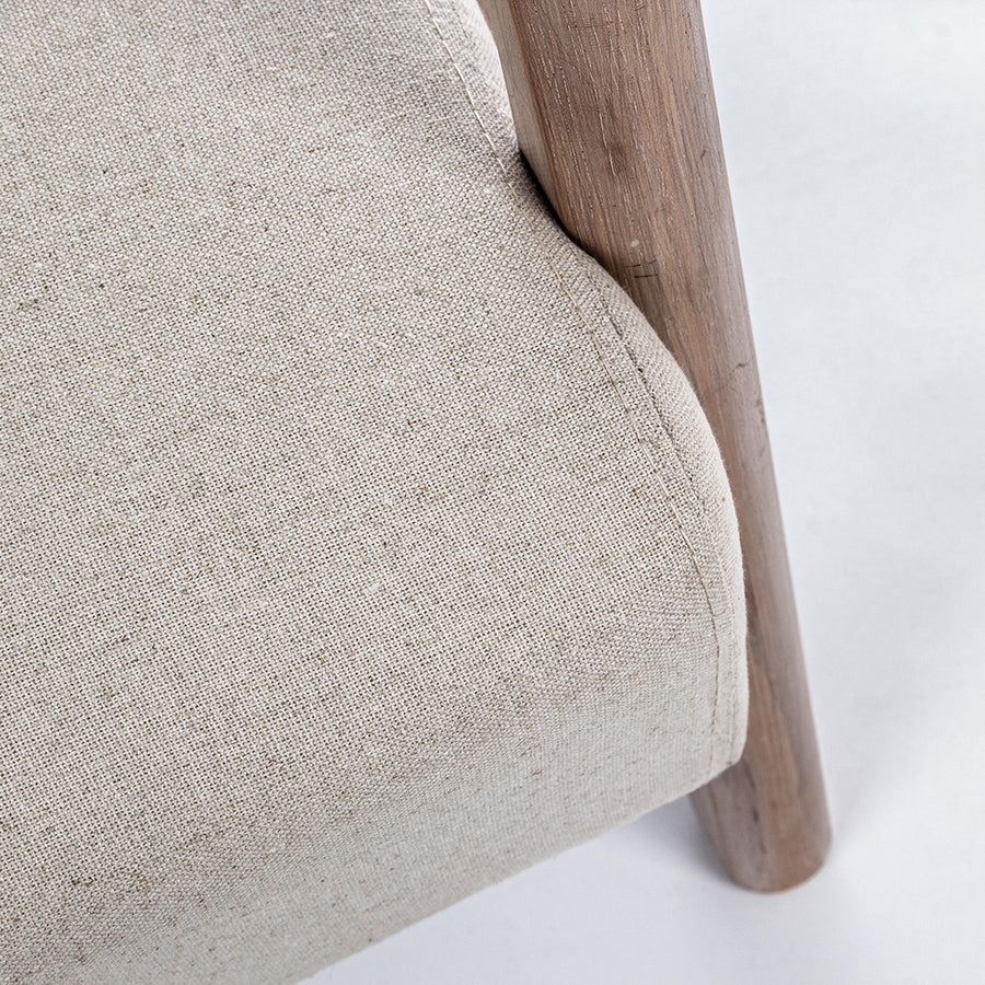 ANCILLA natúr-fehér kaucsukfa fotel