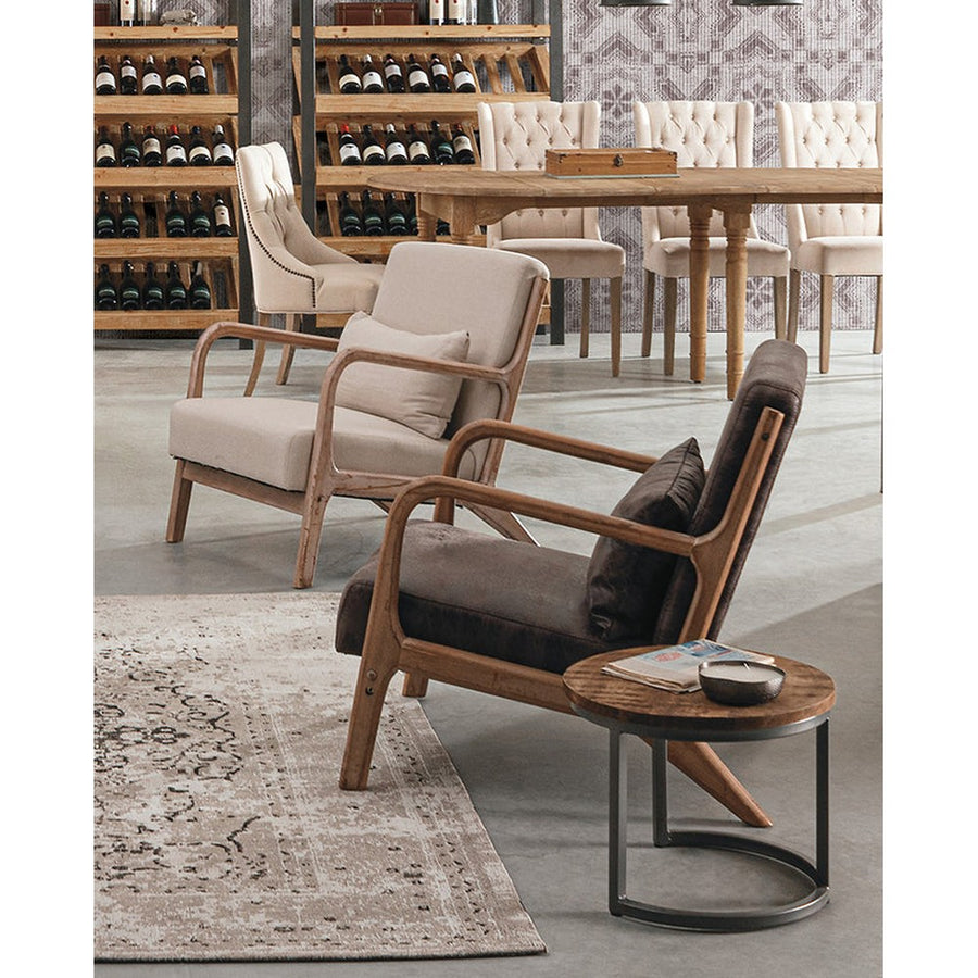 ANCILLA natúr-fehér kaucsukfa fotel