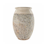 Elefántcsont színű BIOT Provence kerámia kaspó 70 cm, patinás felületű elegáns kaspó