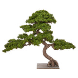 BONSAI PODOCARPUS óriás zöld mű kőtiszafa bonsai fa 200 cm természetes hatású törzzsel és dús lombkoronával