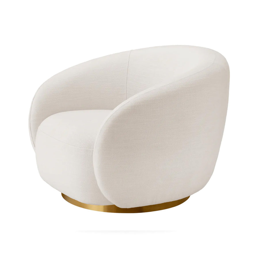 BRICE fehér forgó design fotel