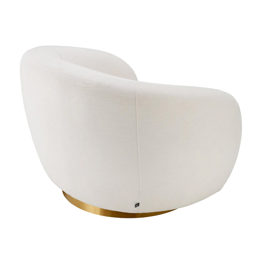 BRICE fehér forgó design fotel