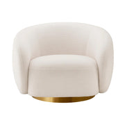 BRICE fehér forgó design fotel