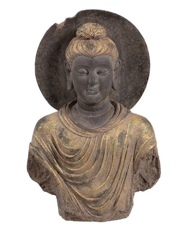 Kőhatású Buddha szobor torzó.