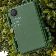 LED-es, UV-álló, zöld színű, dekorációs mű buxus labda.