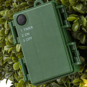 LED-es, UV-álló, zöld színű, dekorációs mű buxus labda.