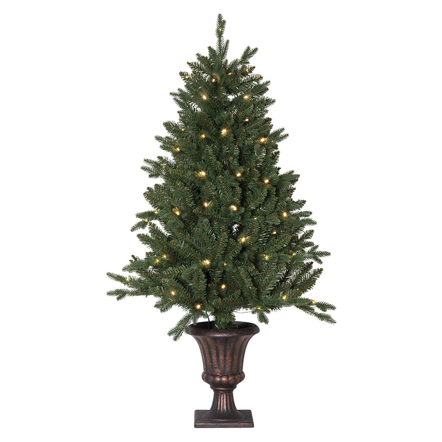 BYSKE 80 LED-es dekor műfenyő elegáns kaspóban 120 cm magas kivitelben
