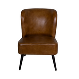 Cadillac bőr klubfotel szemből ívelt háttámlával