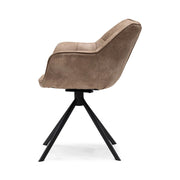 camel barna bőr design étkezőszék perspektíva